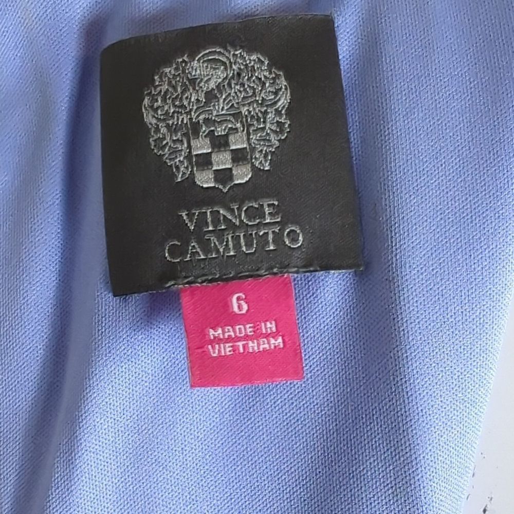 Vince Camuto Fit and Flare Blue Print Mini Dress Size 6 - Picture 6 of 7